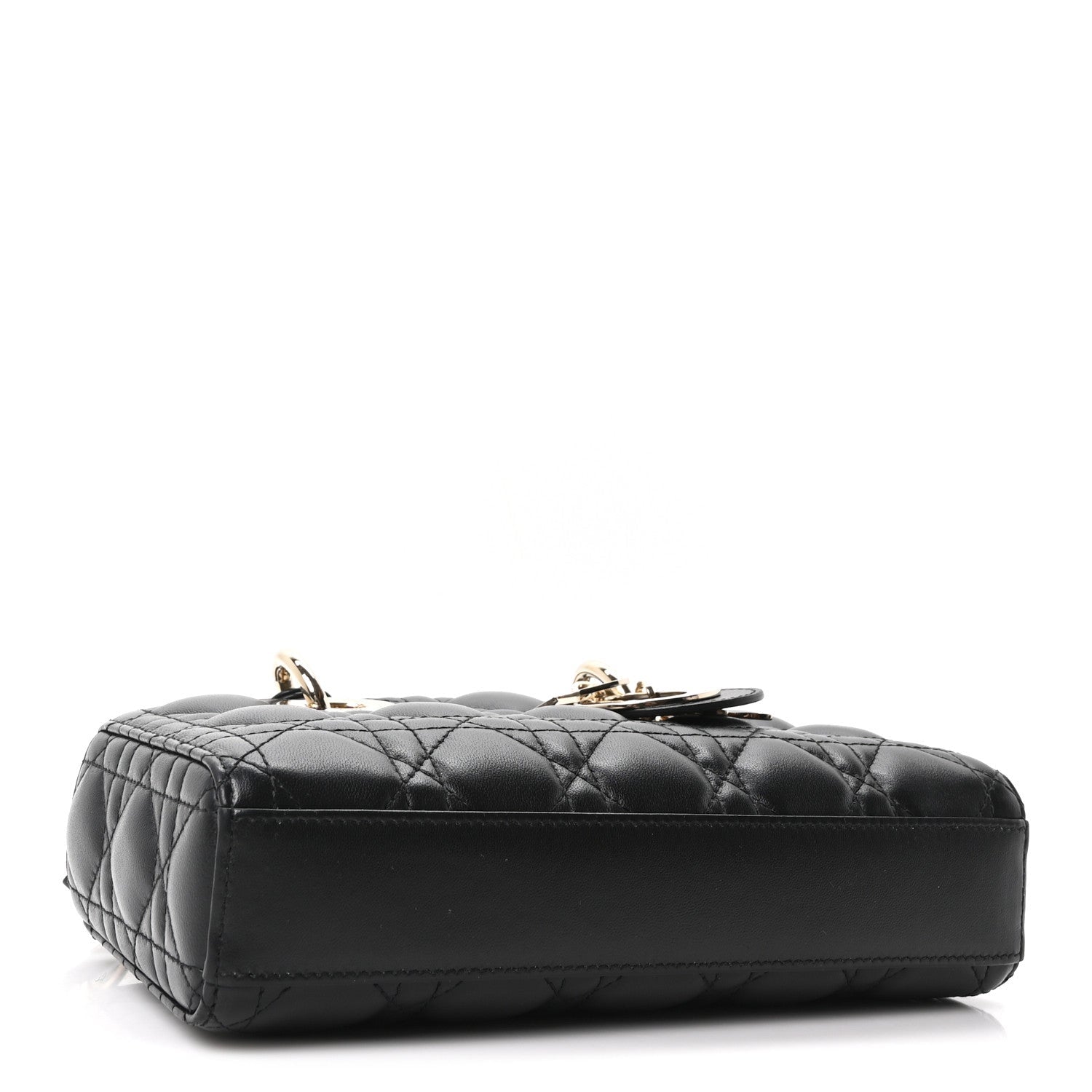 Lambskin Cannage Small Lady D-Joy Black