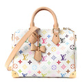 LV X TM Monogram Multicolor Speedy Bandouliere 25 White