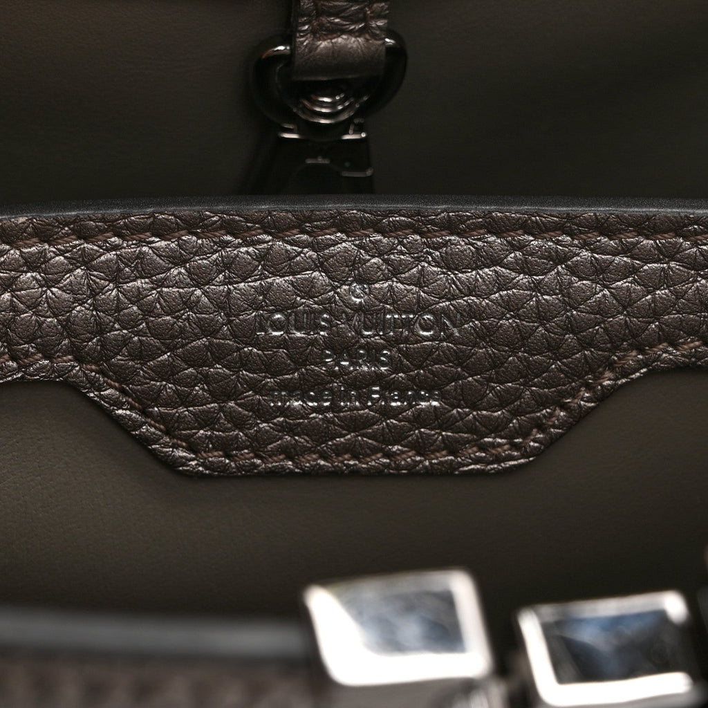 Metallic Calfskin Capucines BB Etain