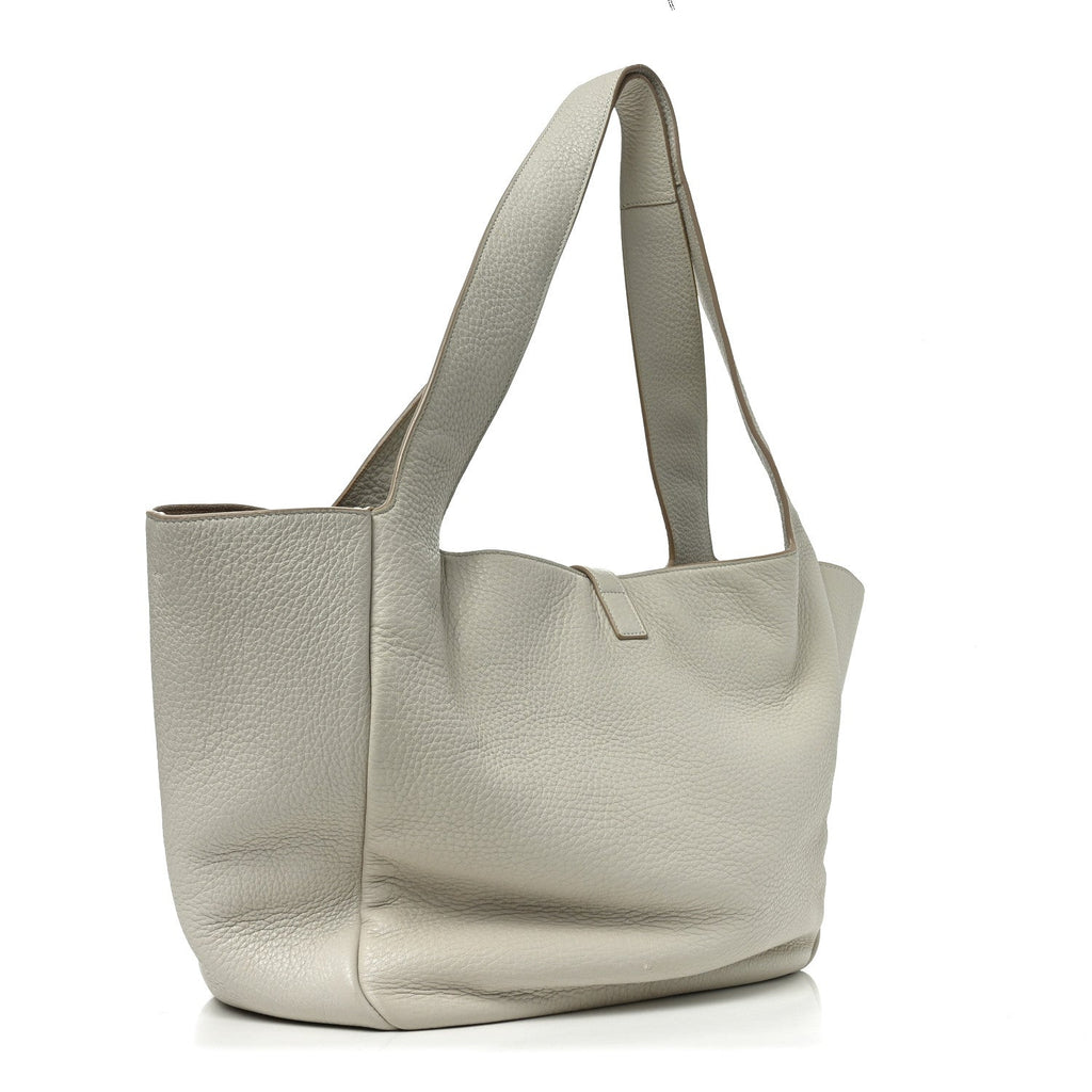 Grained Deerskin Bea Tote Blanc Vintage