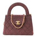 Denim Quilted Nano Kelly Shopper Orange Black