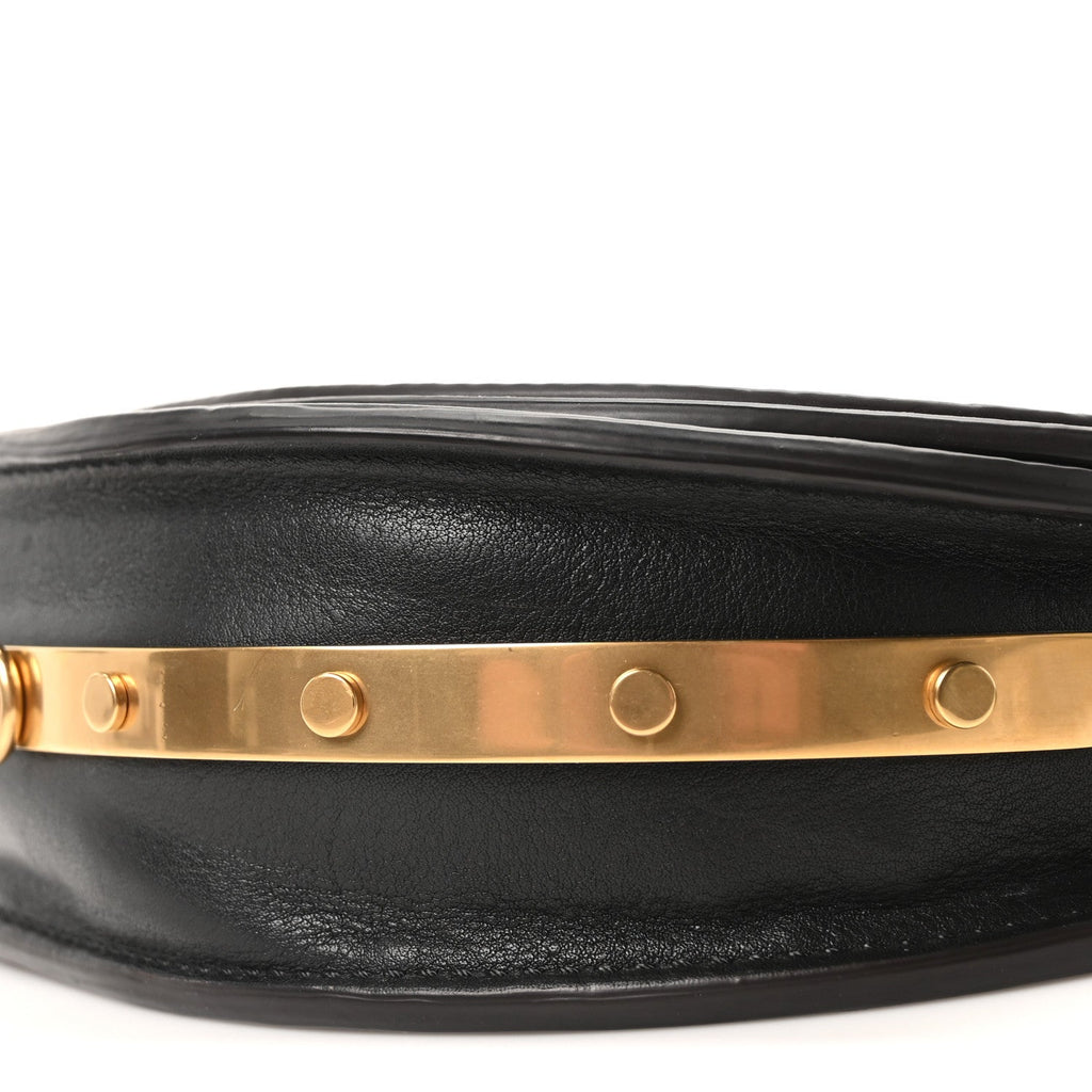 Calfskin Small Nile Bracelet Minaudiere Bag Black