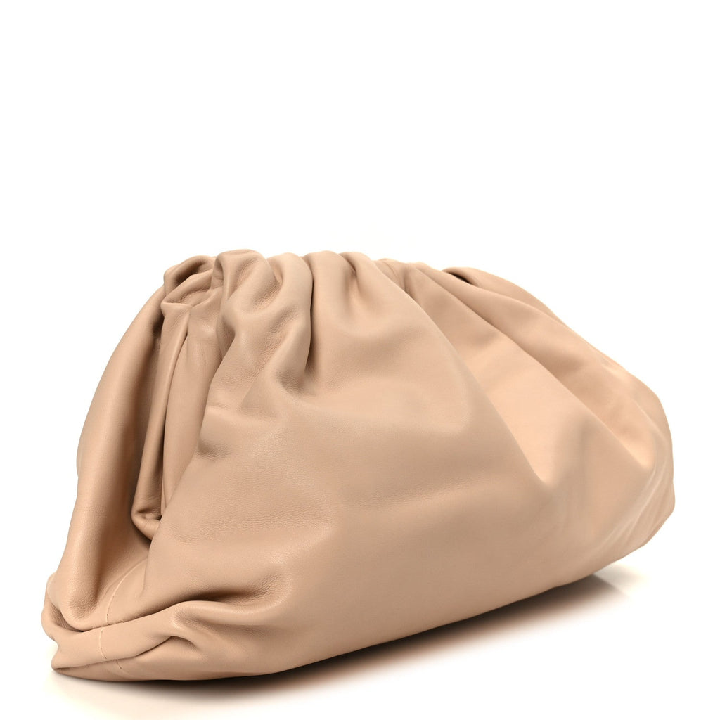 Smooth Butter Calf The Pouch Oversized Clutch Nude