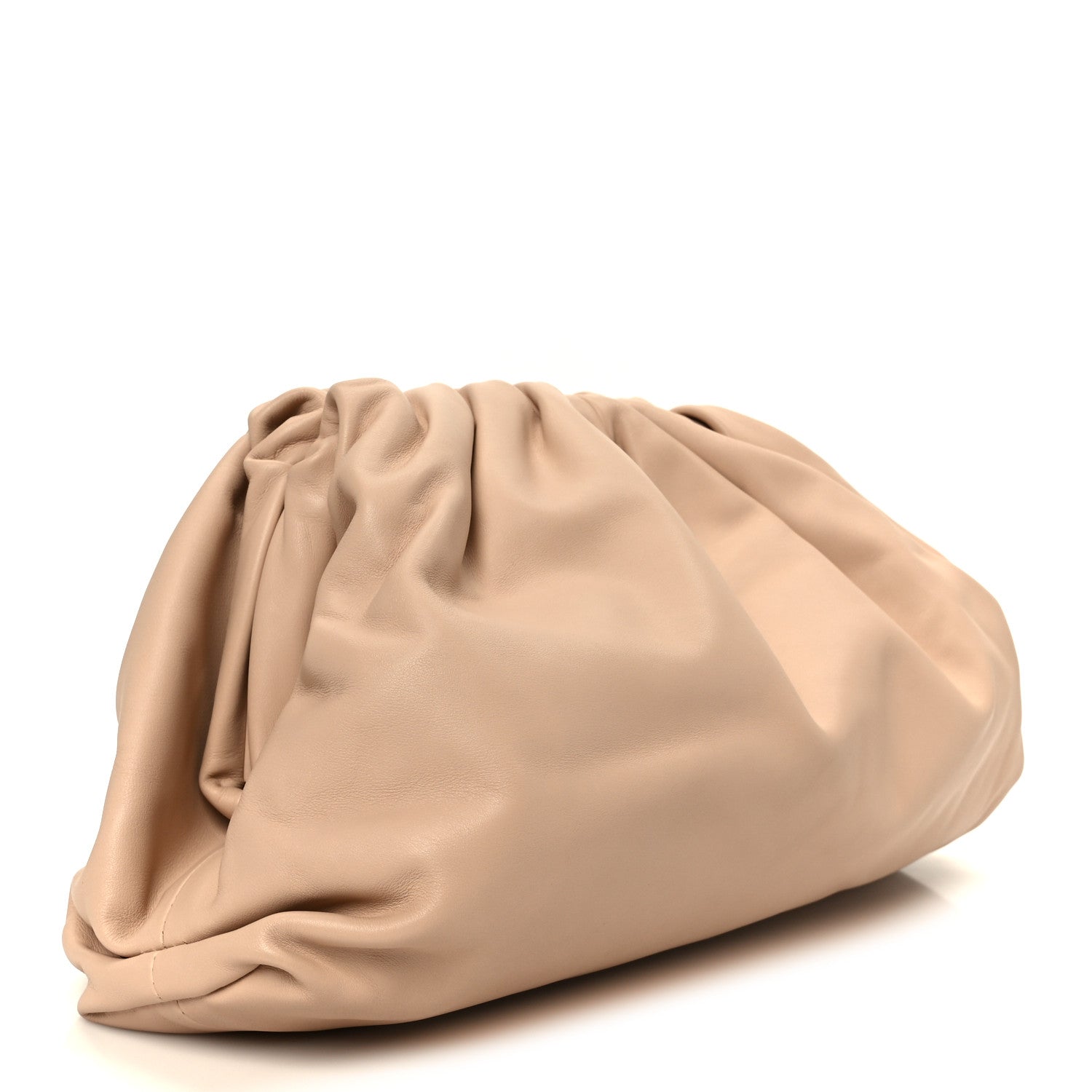 Smooth Butter Calf The Pouch Oversized Clutch Nude