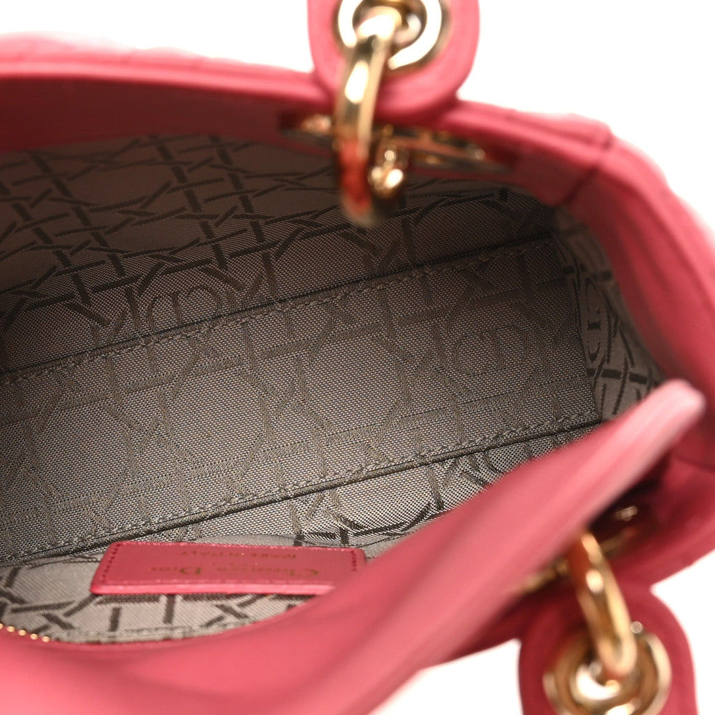Lambskin Cannage Mini Lady Dior Pink Pink