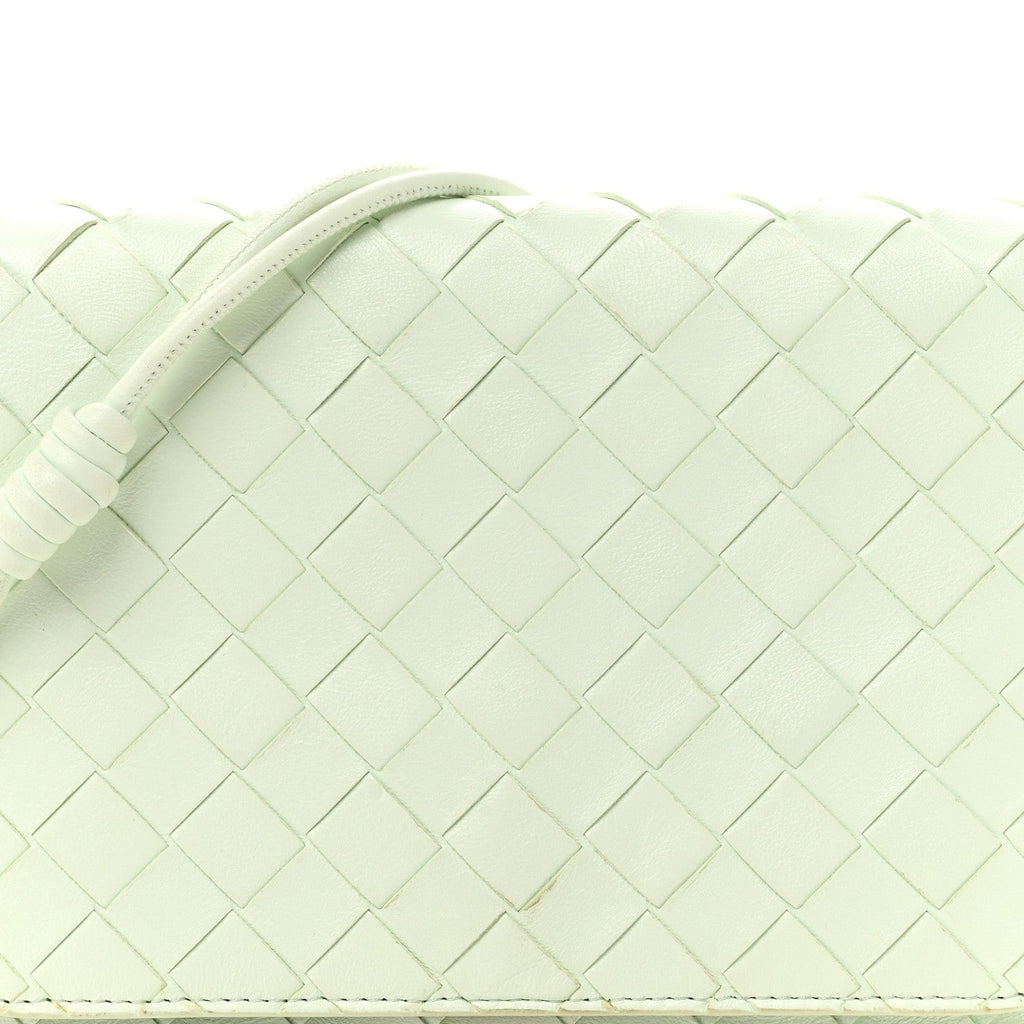 Nappa Intrecciato Mini Crossbody Bag Glacier