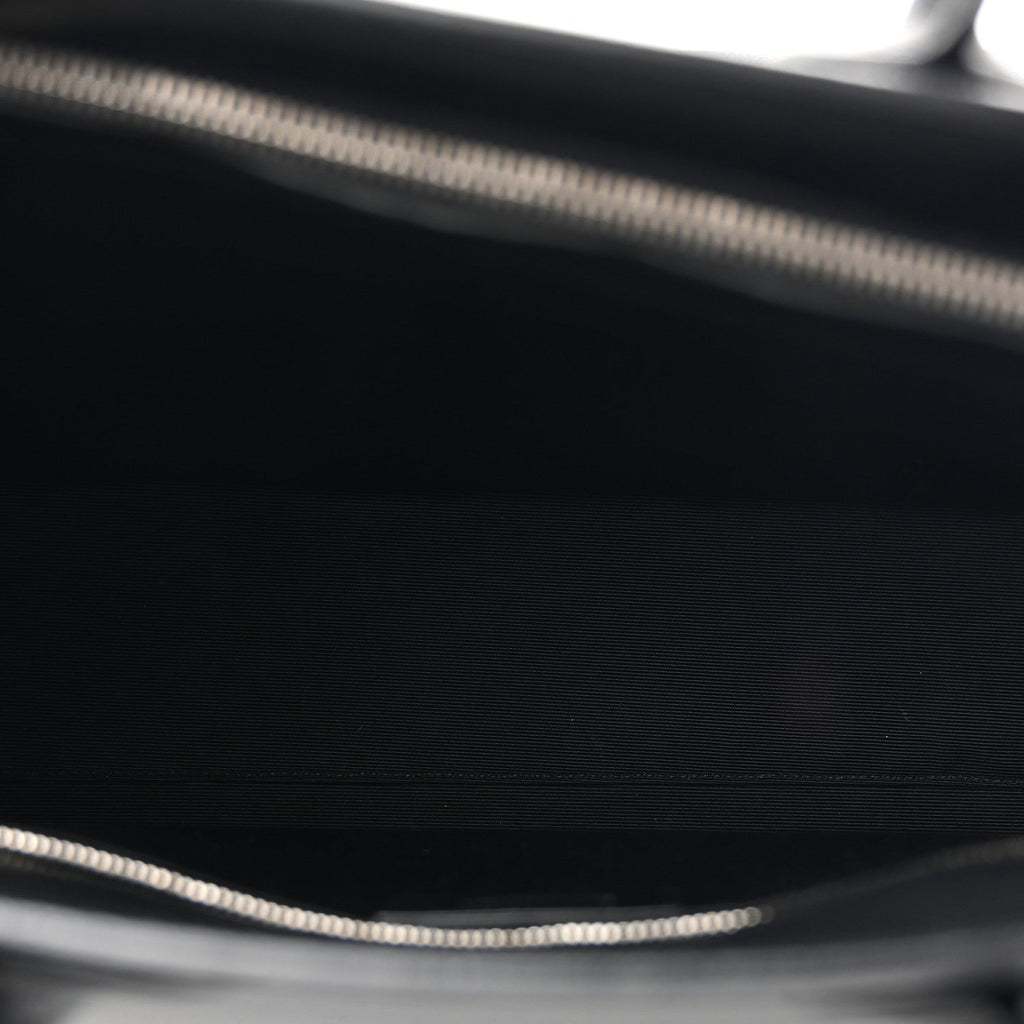 Grained Calfskin Large Sac De Jour Carryall Black