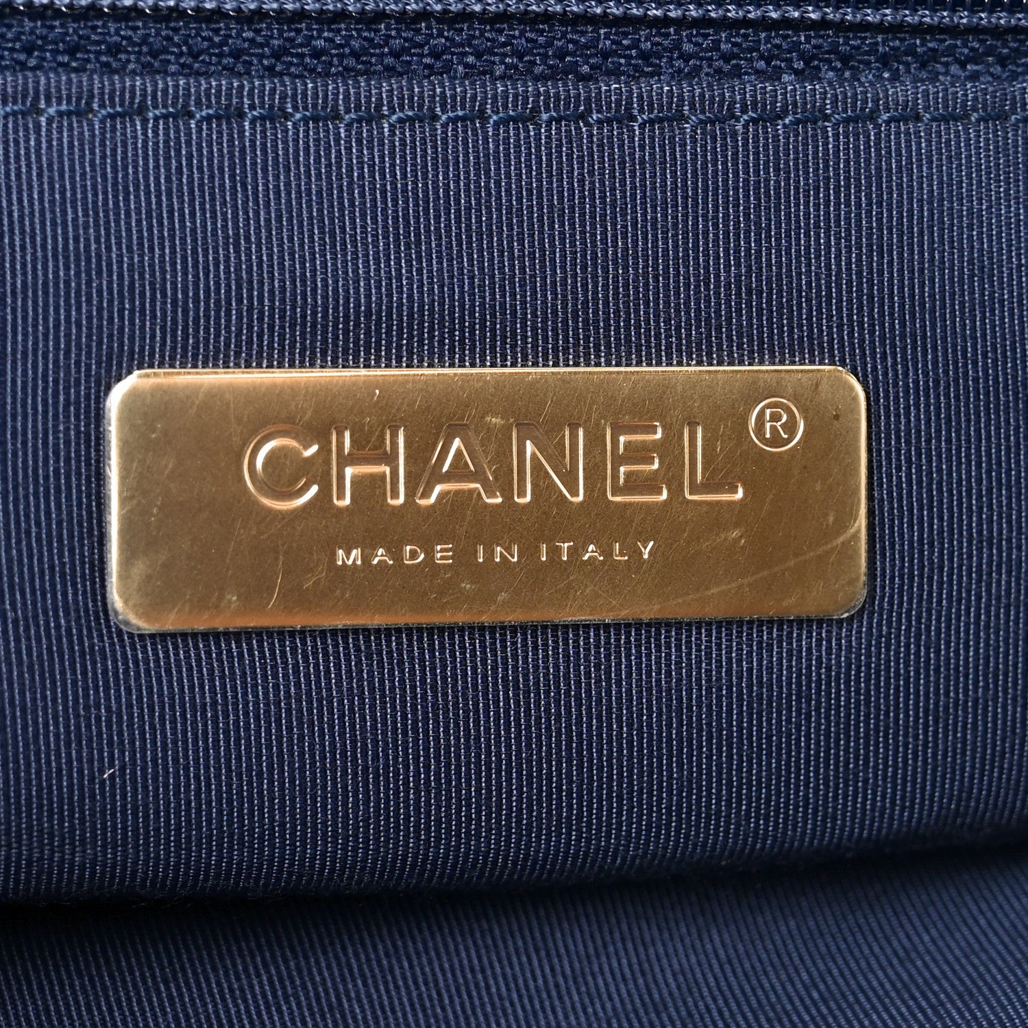Goatskin Quilted Maxi Chanel 19 Flap Navy Blue