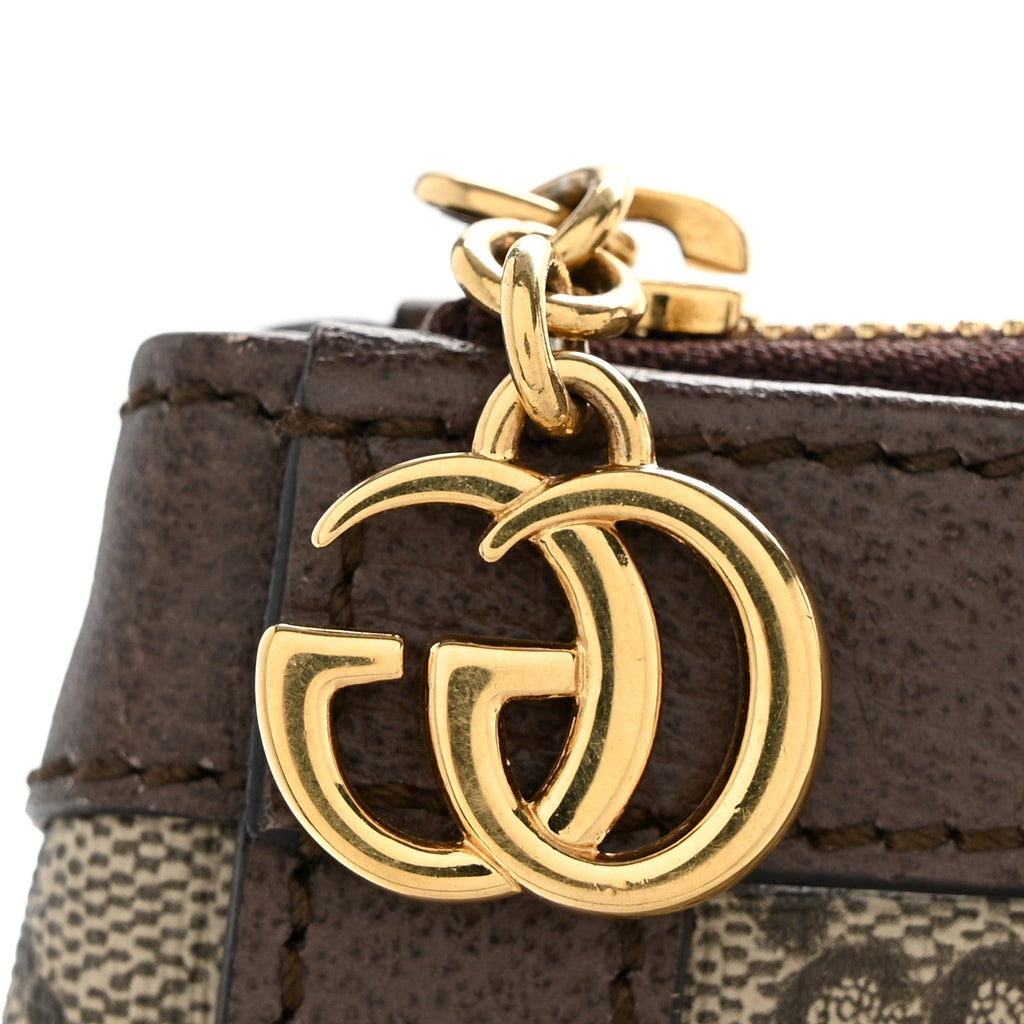 GG Supreme Monogram Web Medium Ophidia Tote Bag Brown