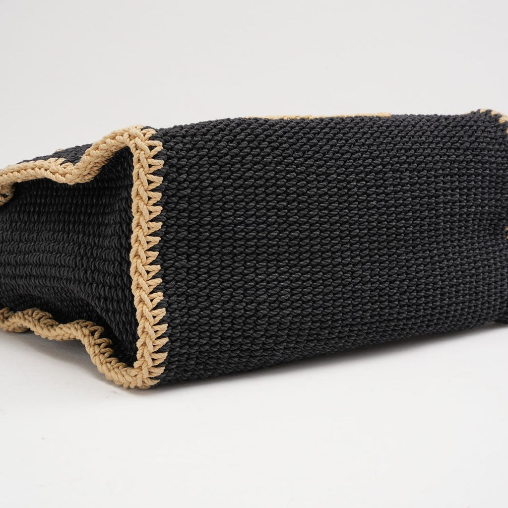 Chanel Black Cotton Crochet Small Deauville 2024