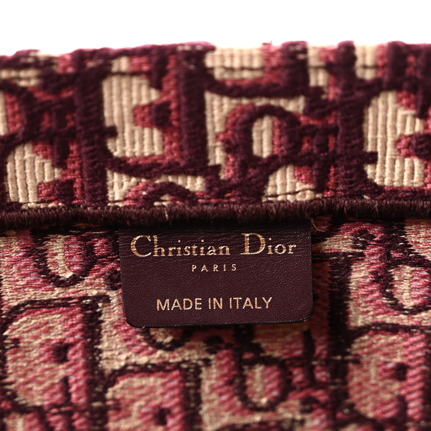 Oblique Medium Book Tote Burgundy Multicolor