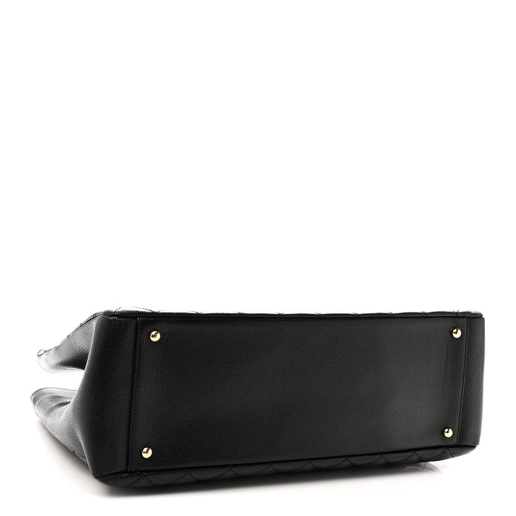Caviar Quilted XL Grand Shopping Tote GST Black