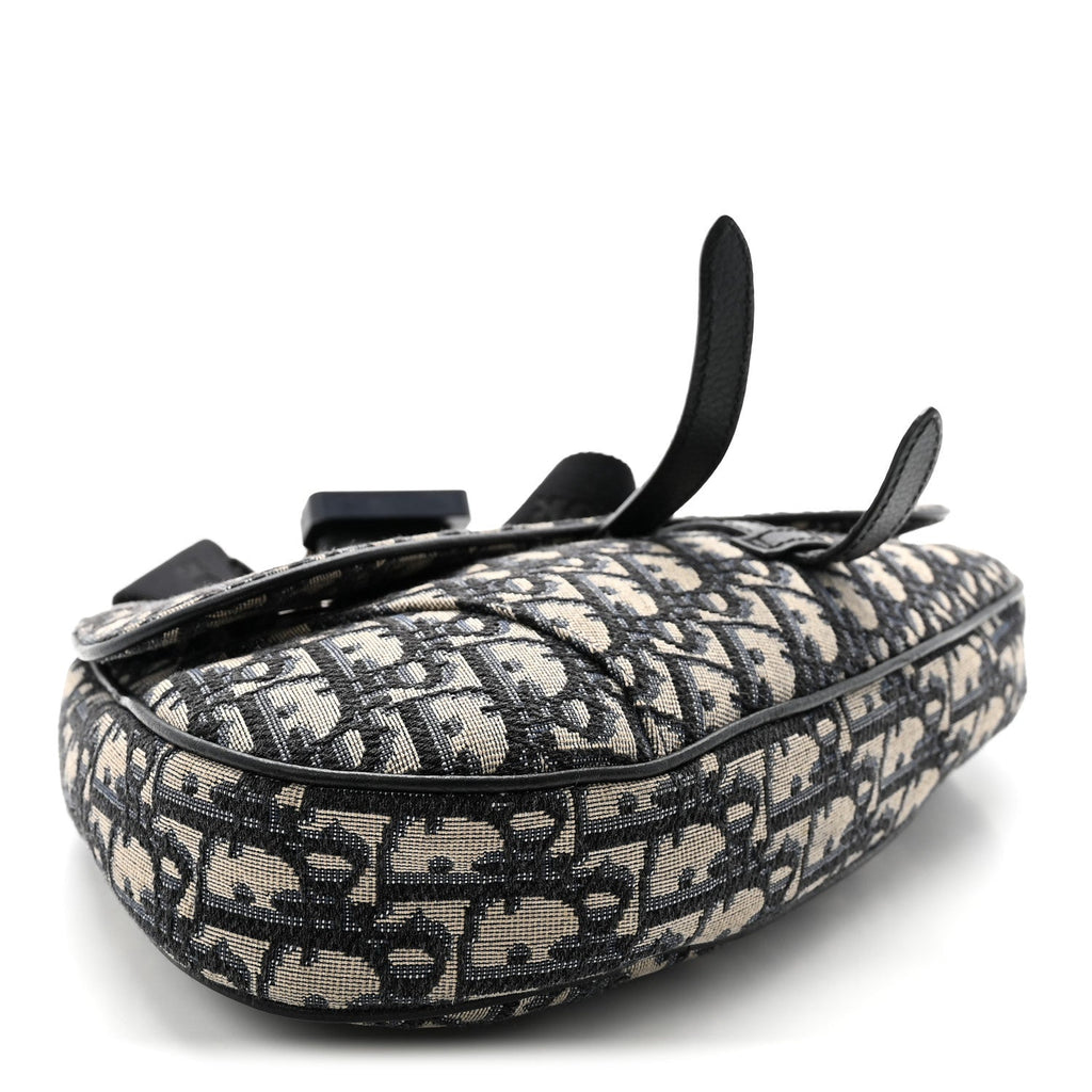 Oblique Mens Saddle Bag Blue