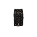 Chanel Size 34 21S Flora Lace Skirt Cotton Black