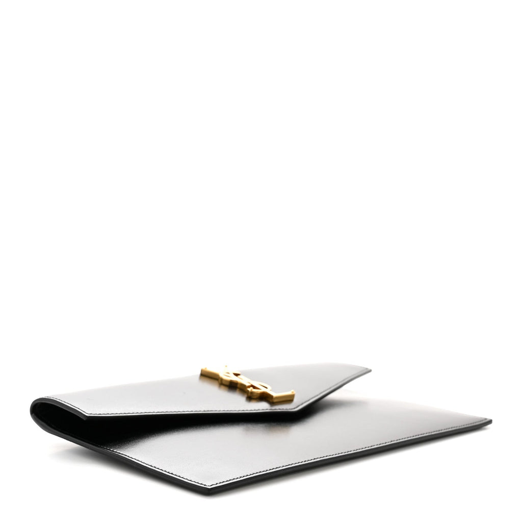 Smooth Shiny Calfskin Monogram Uptown Pouch Black