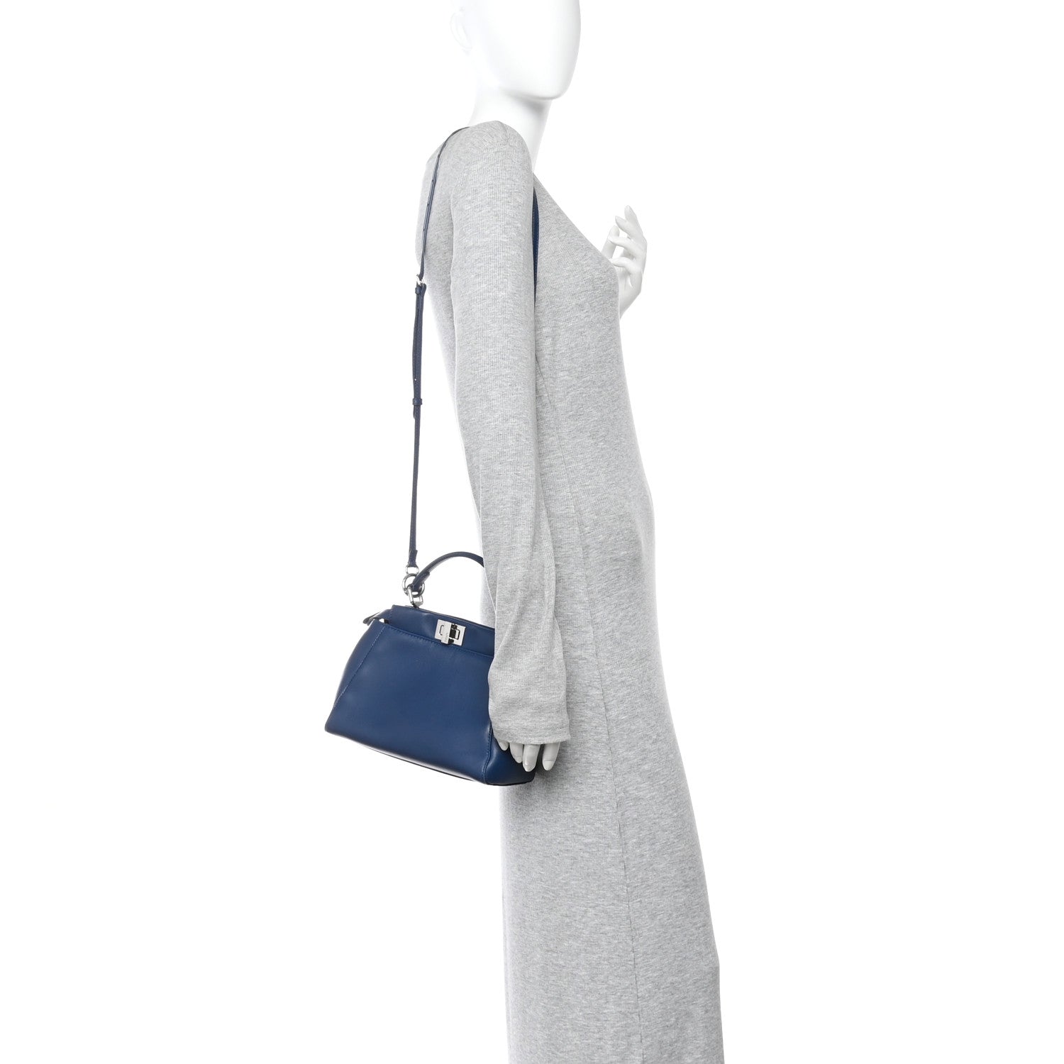 Nappa Mini Peekaboo Iconic Satchel Dark Blue