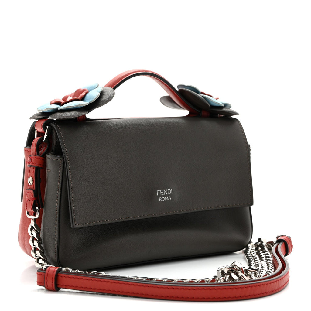 Vitello Dolce Flowerland Bi-Color Studded Micro Double Baguette Bloody Mary Carbone