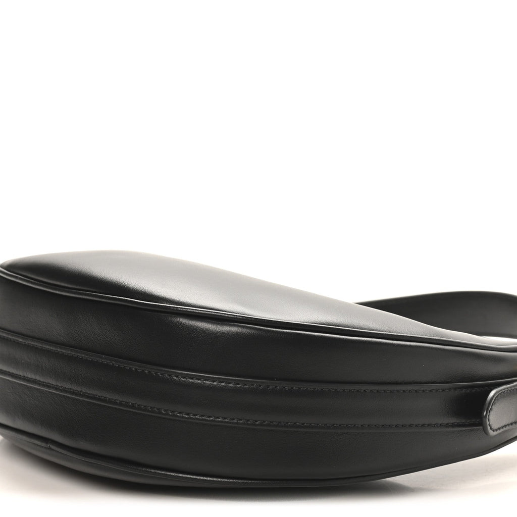 Soft Calfskin Arque Shoulder Bag Black