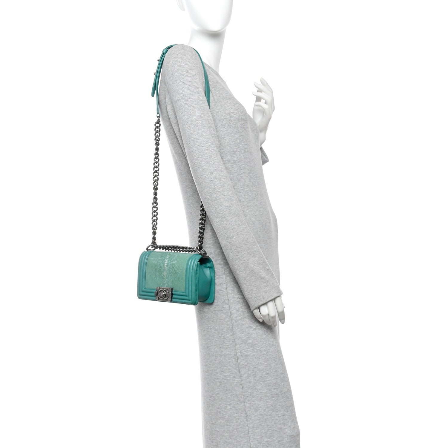 Galuchat Stingray Small Boy Flap Turquoise