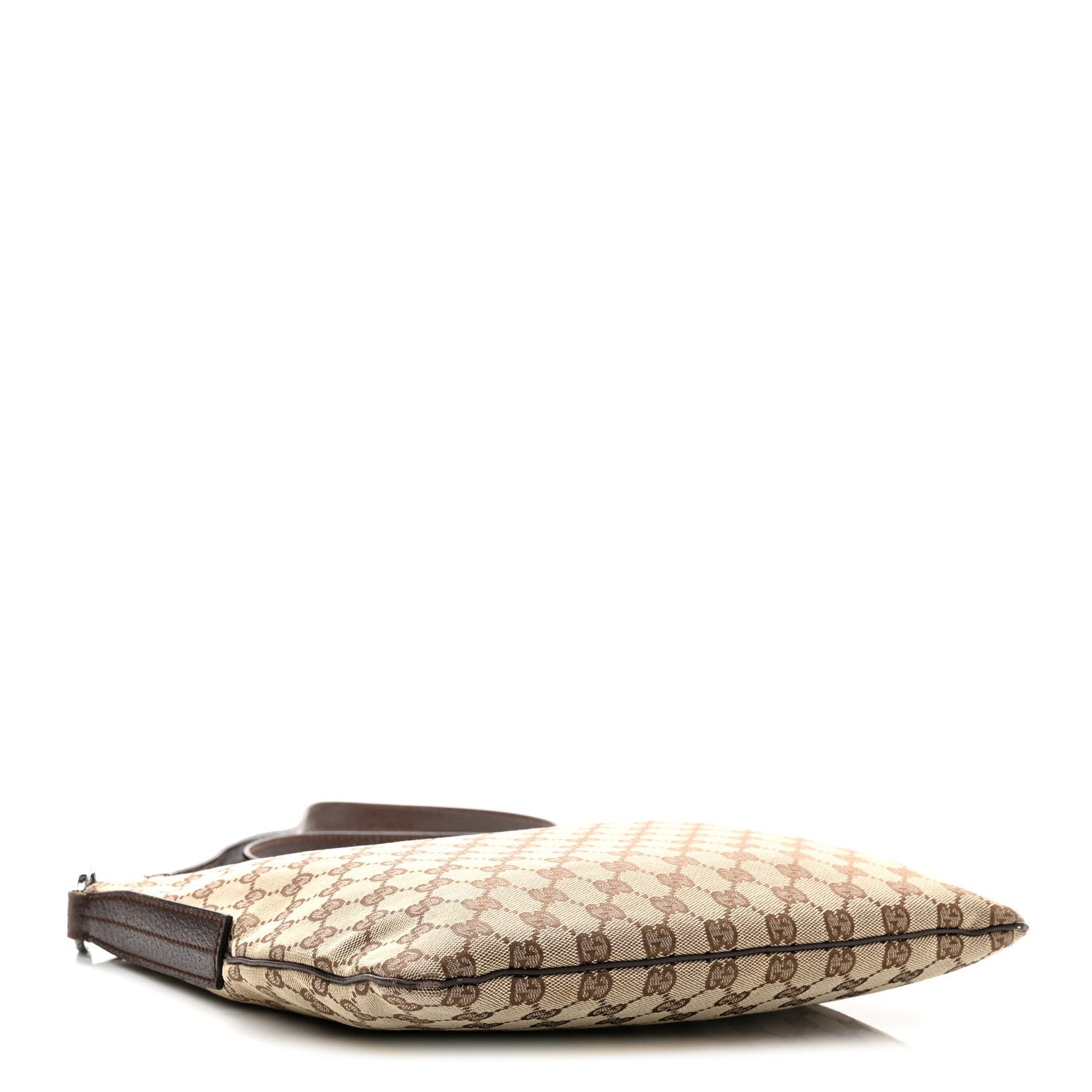 GG Supreme Monogram Medium Flat Messenger Bag Dark Brown