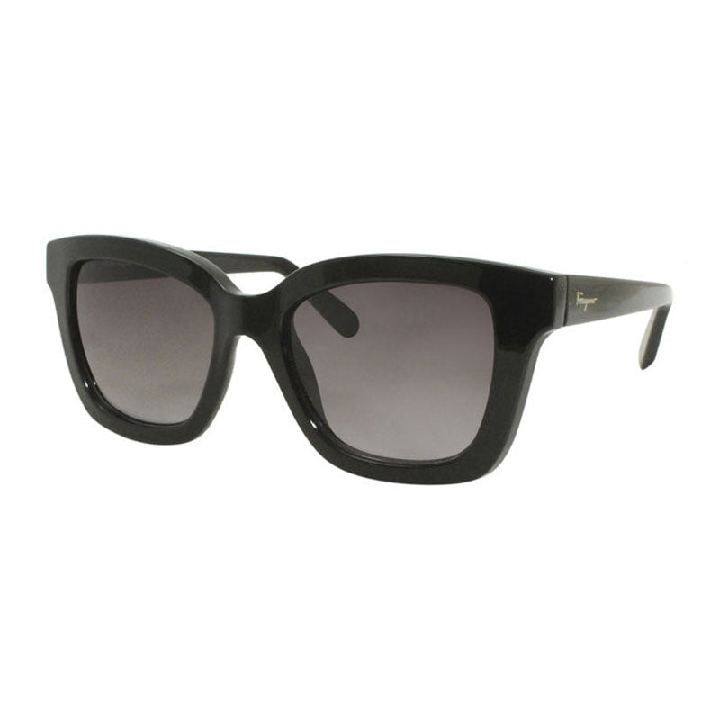 Salvatore Ferragamo Sunglasses Square Full Rim, Black Frame and Grey Gradient Lens SF955S001