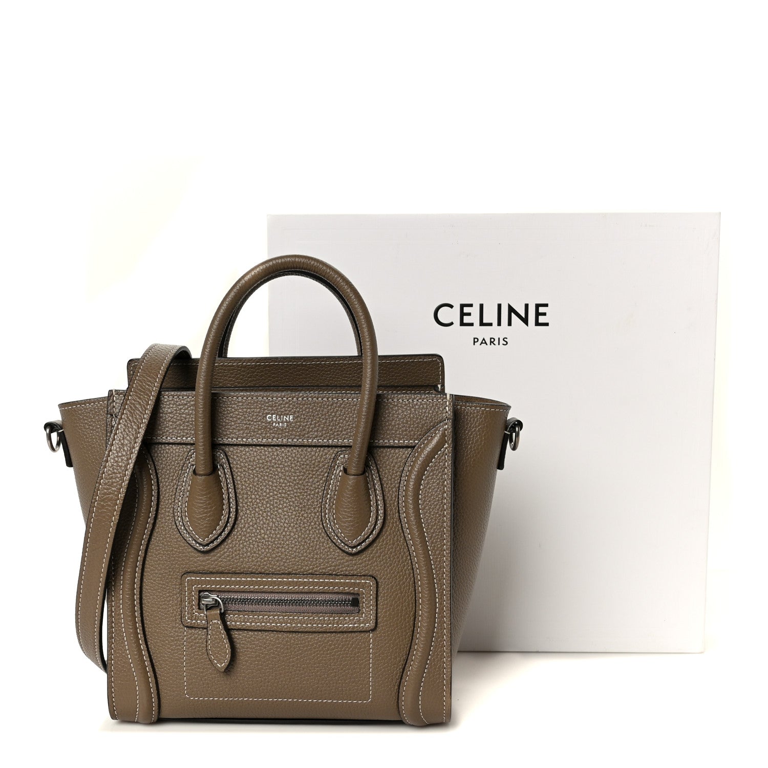Drummed Calfskin Nano Luggage Souris