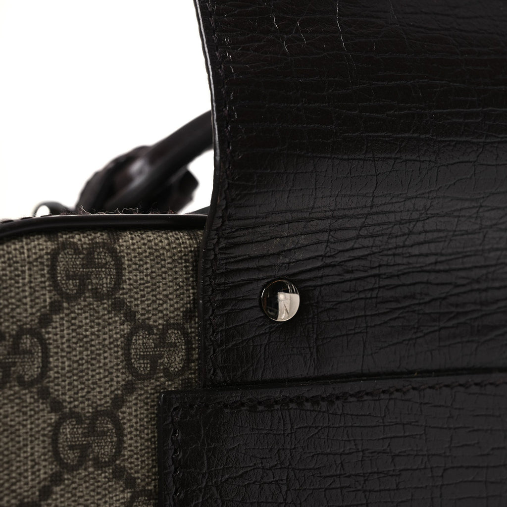 GG Plus Monogram Small Web Trolley Brown