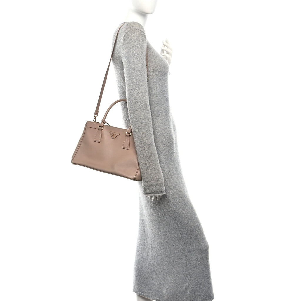 Saffiano Small Galleria Double Zip Tote Cammeo