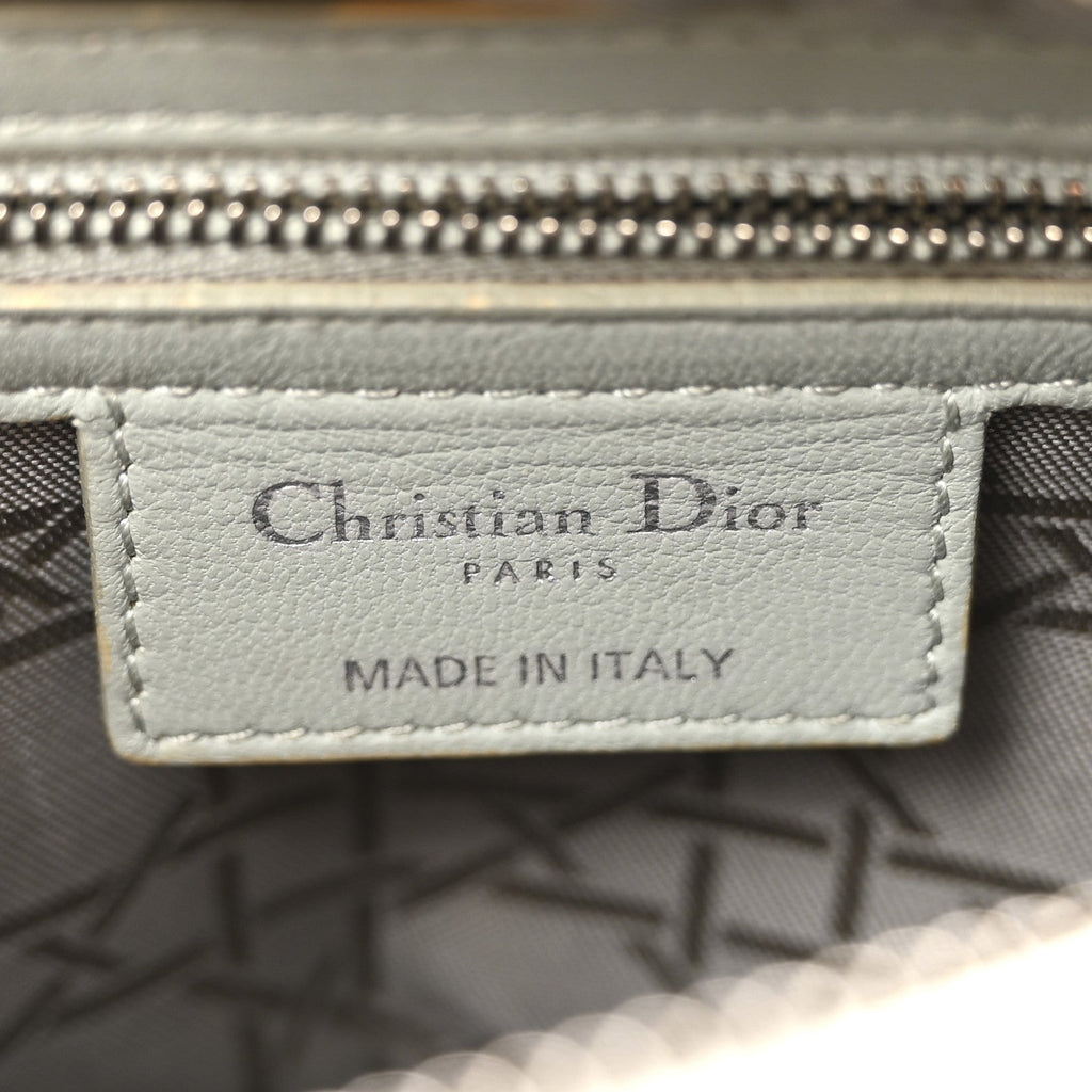 Lambskin Cannage Medium Lady Dior Green
