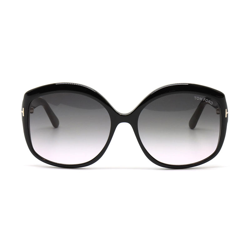 Tom Ford Sunglasses Butterfly Full Rim, Black Frame and Grey Gradient Lens FT091901B