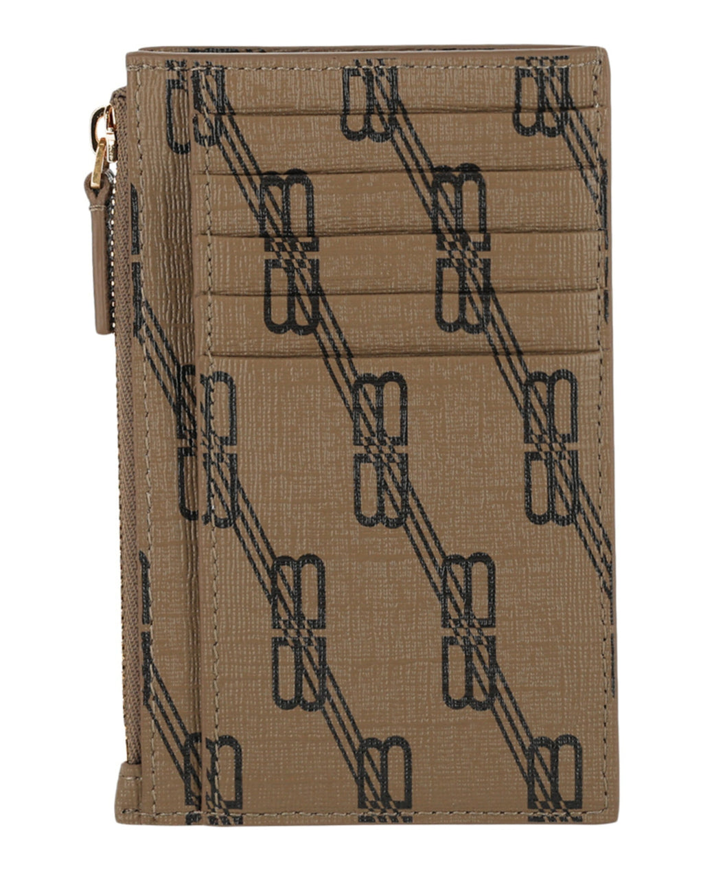Balenciaga Mens BB Monogram Coated Canvas Card Holder