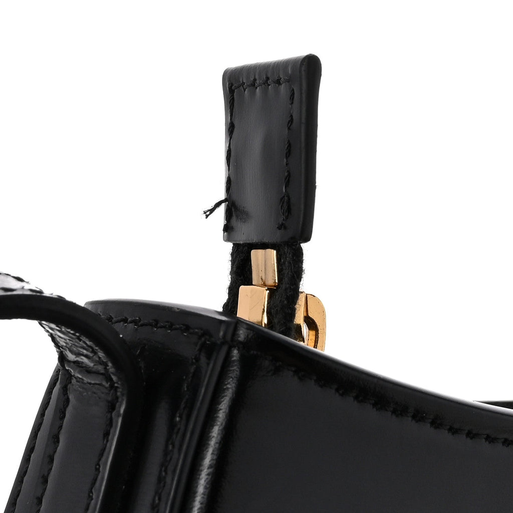 Shiny Calfskin Medium Tilly Triomphe Shoulder Bag Black