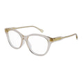Chloe Eyeglasses Square Full Rim, Transparent Pink Frame and Clear Demo Lens Lens CH0085O003