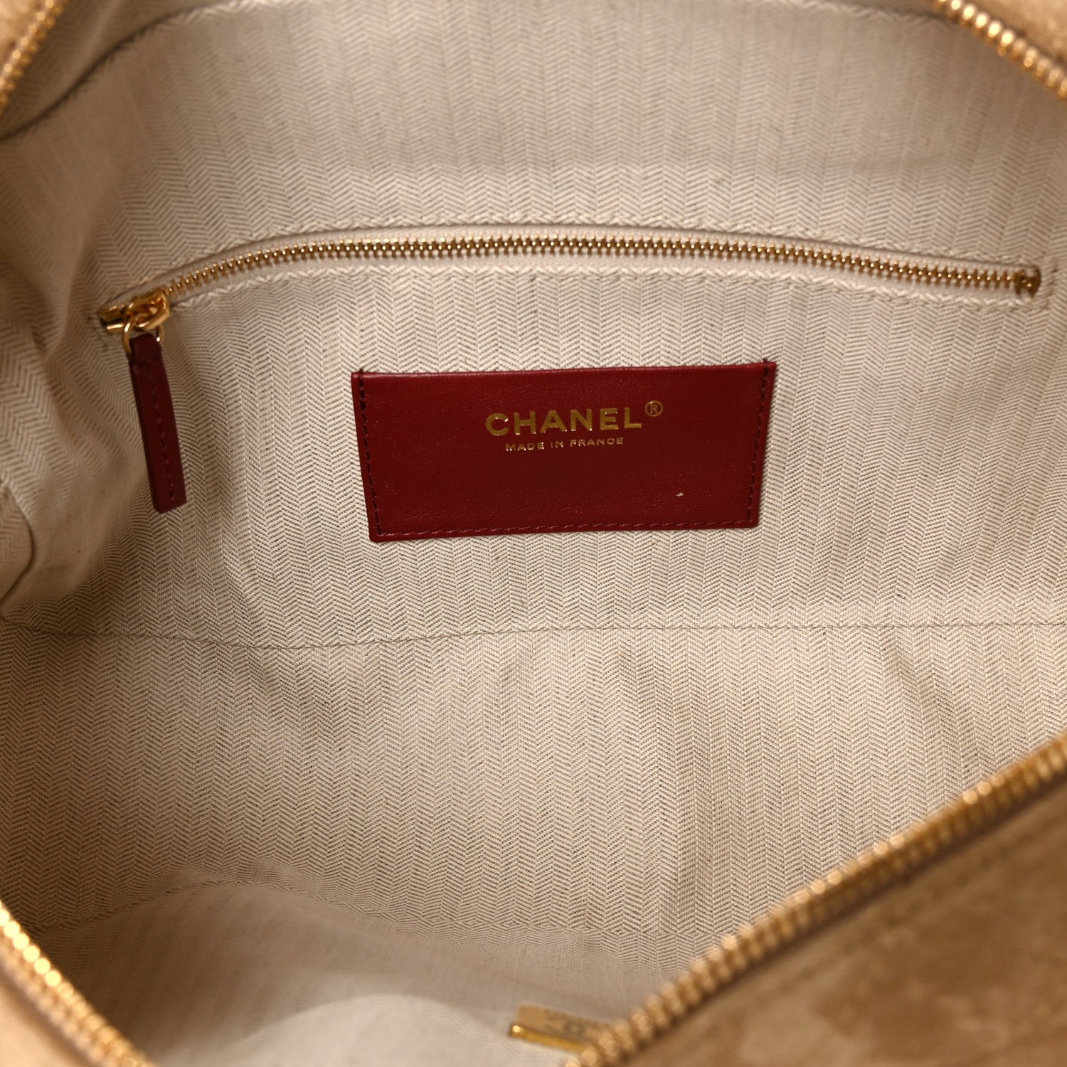 Suede Quilted Camerissimo Camera Case Dark Beige