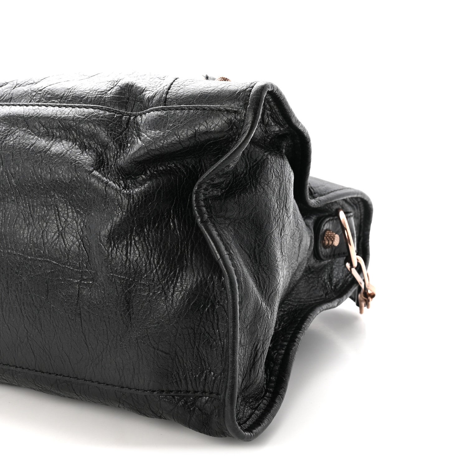 Agneau Giant 12 Rose Gold Hardware Part Time Black