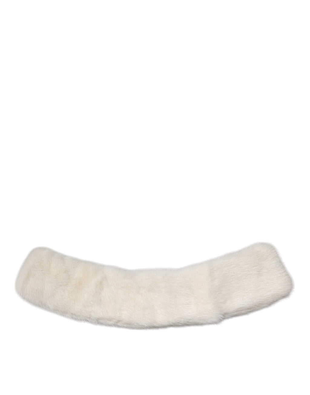 Dolce & Gabbana White Mink Fur Collar Women Neck Wrap Women's Scarf