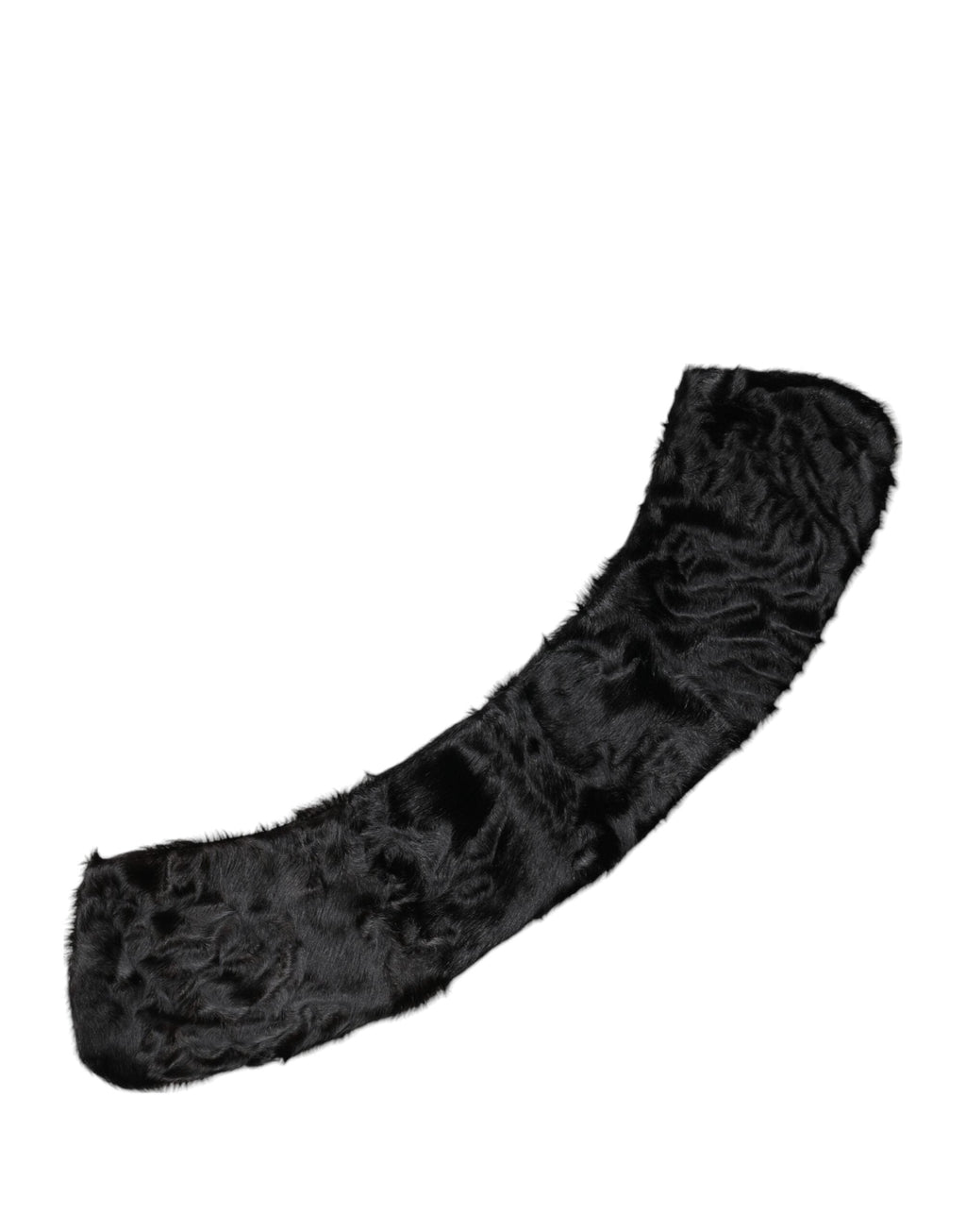 Dolce & Gabbana Black Lamb Fur Collar Women Neck Wrap Women's Scarf