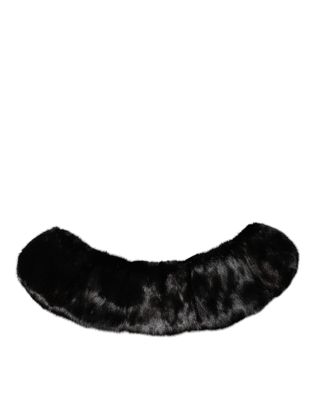 Dolce & Gabbana Black Fur Shawl Neck Wrap Cover Collar Women's Scarf