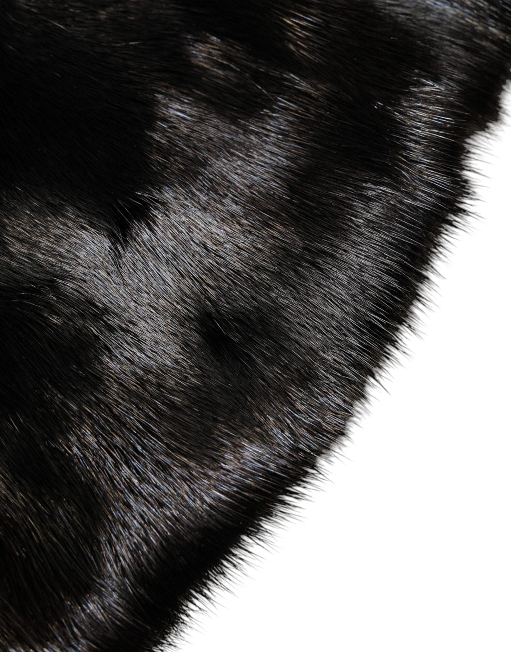 Dolce & Gabbana Black Fur Shawl Neck Wrap Cover Collar Women's Scarf