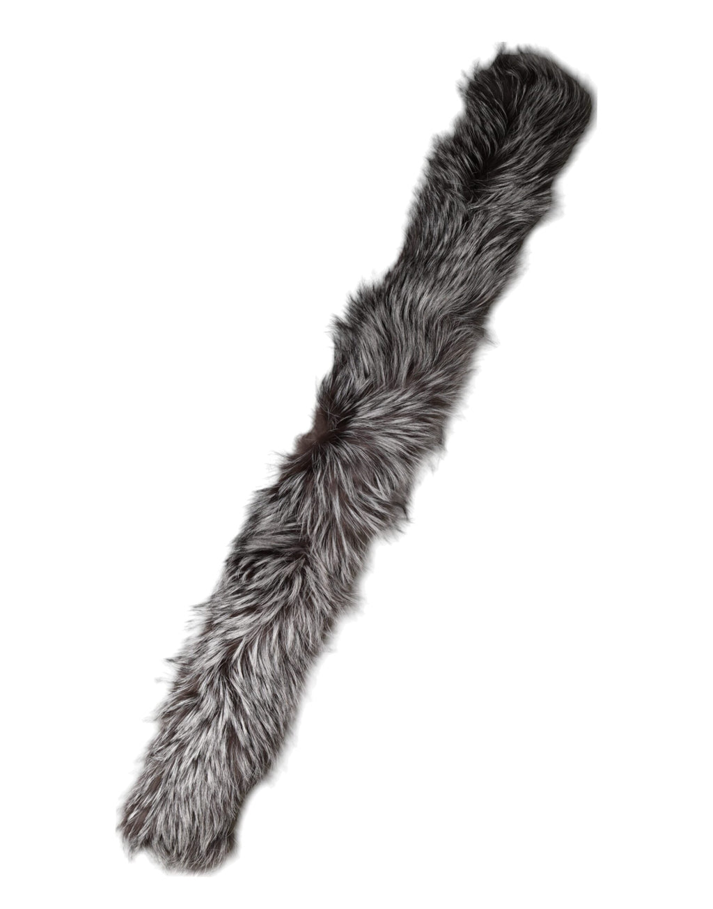 Dolce & Gabbana Gray Fox Fur Neck Wrap Warmer Winter Women's Scarf