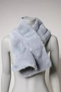 Dolce & Gabbana Powder Blue Mink Fur Neck Warmer Women's Scarf