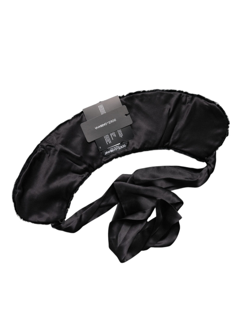 Dolce & Gabbana Black Lamb Fur Women Neck Warmer Winter Women's Scarf