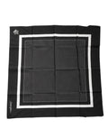 Dolce & Gabbana Black Polka Dots Cotton Handkerchief Men's Scarf