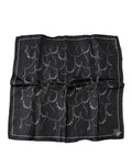 Dolce & Gabbana Black Patterned Silk Handkerchief Men's Scarf
