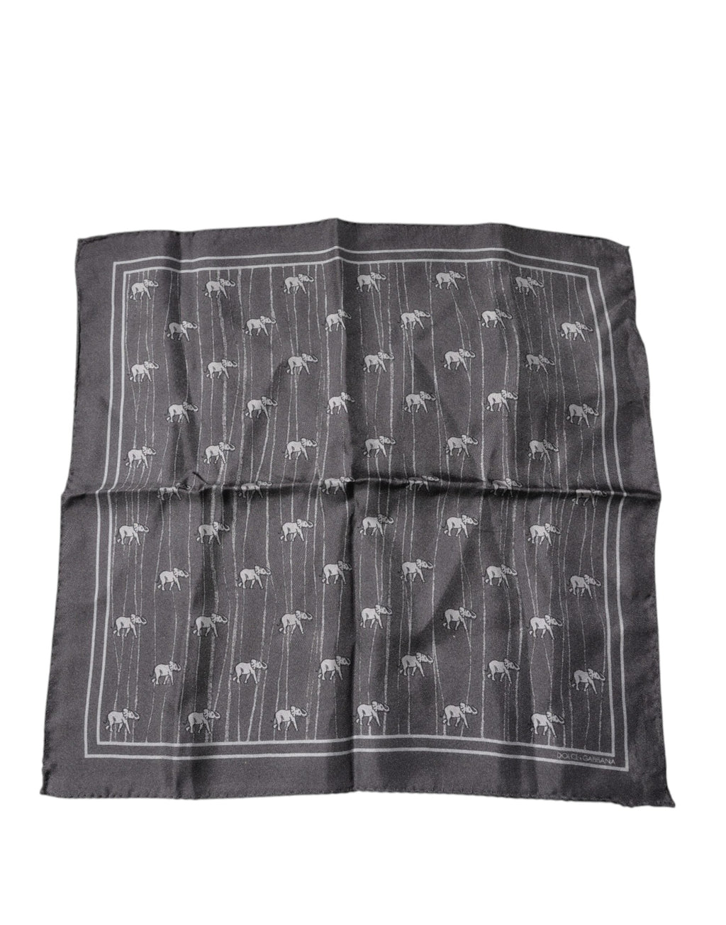 Dolce & Gabbana Brown Elephant Fantasy Handkerchief Women's Scarf