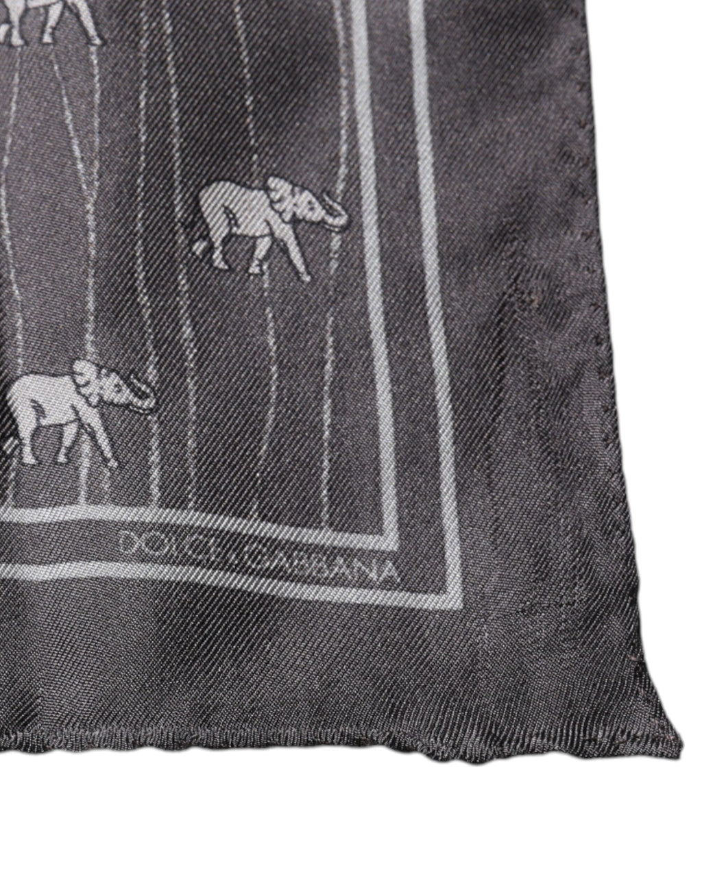 Dolce & Gabbana Brown Elephant Fantasy Handkerchief Women's Scarf
