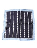 Dolce & Gabbana Blue Heart Spade Silk Handkerchief Women's Scarf
