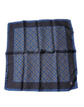 Dolce & Gabbana Blue Lady Bug Silk Square Handkerchief Men's Scarf