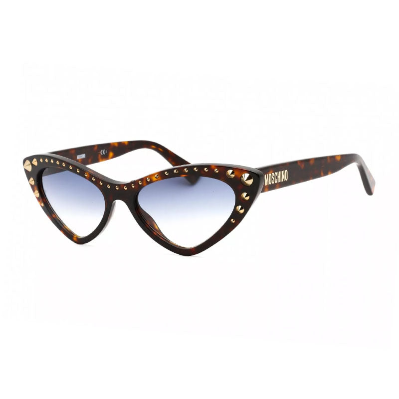 Moschino Sunglasses Cat Eye Full Rim, Havana Frame and Dark Blue Gradient Lens MOS093/S008608