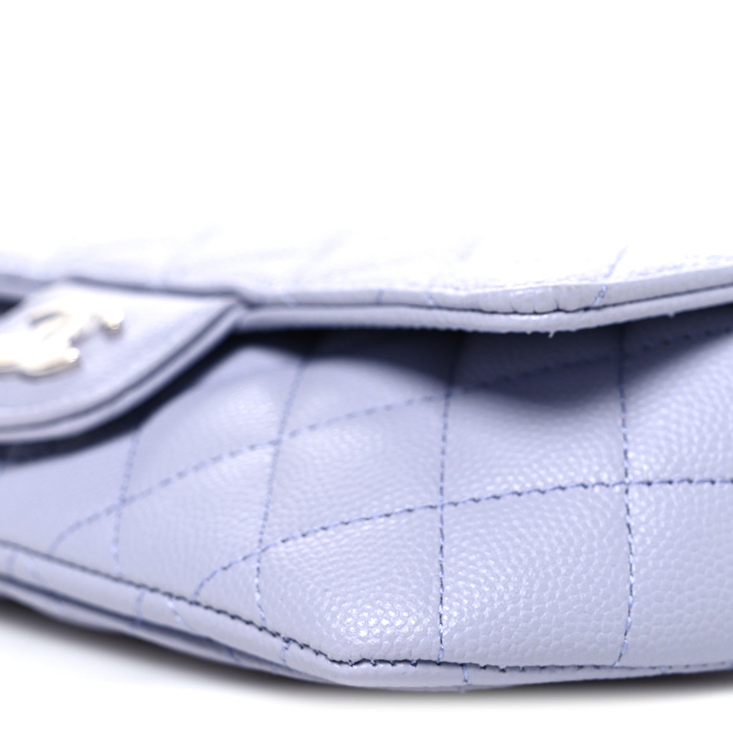 Caviar Quilted Glasses Case With Chain Light Purple